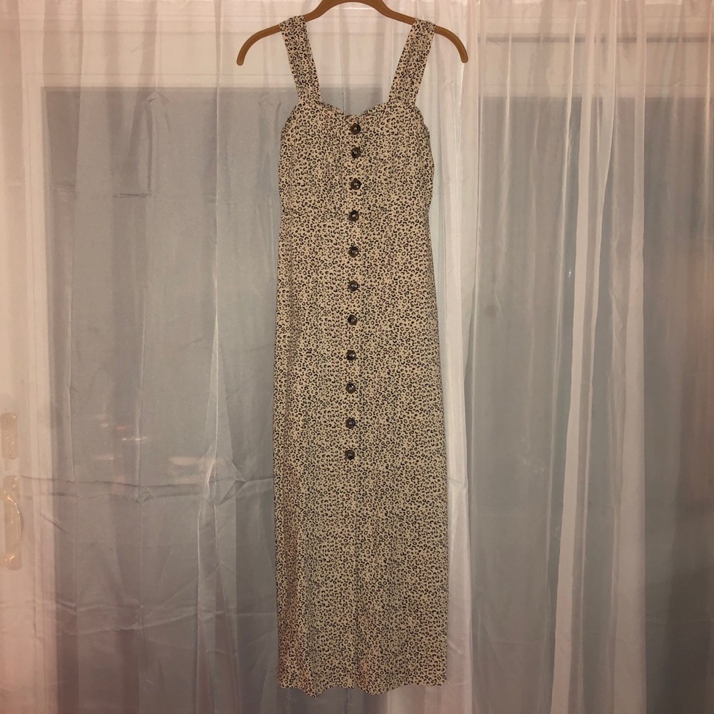 Cheetah print midi dress